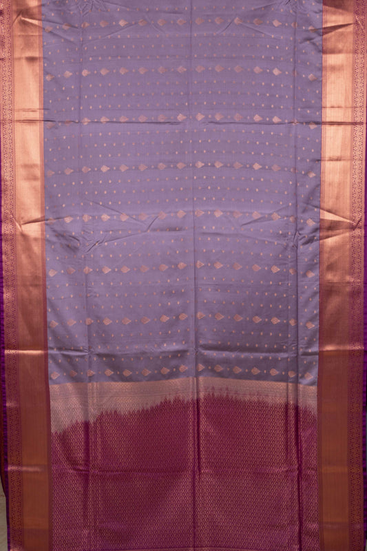 Pastel lavender semi soft silk saree