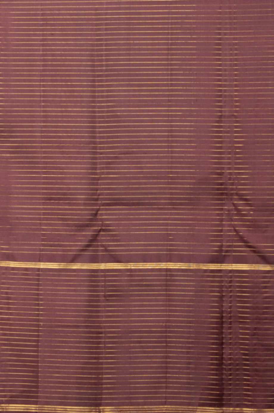 Rust and brown traditional kanjivaram silk saree