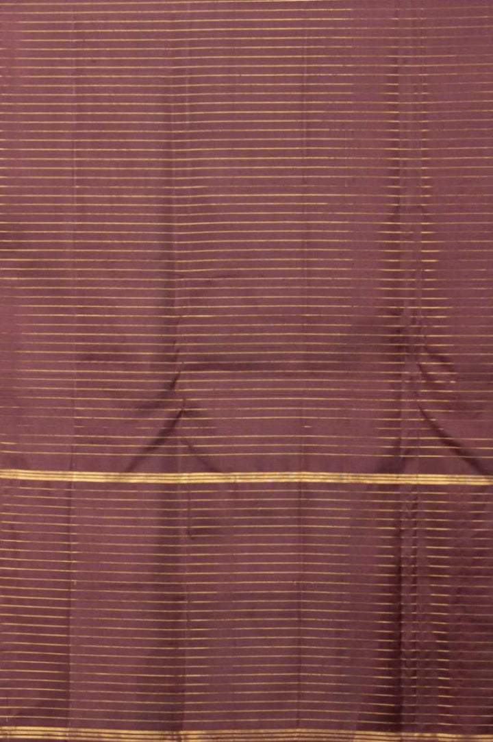Rust and brown traditional kanjivaram silk saree