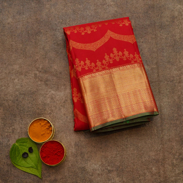 Red pattu saree