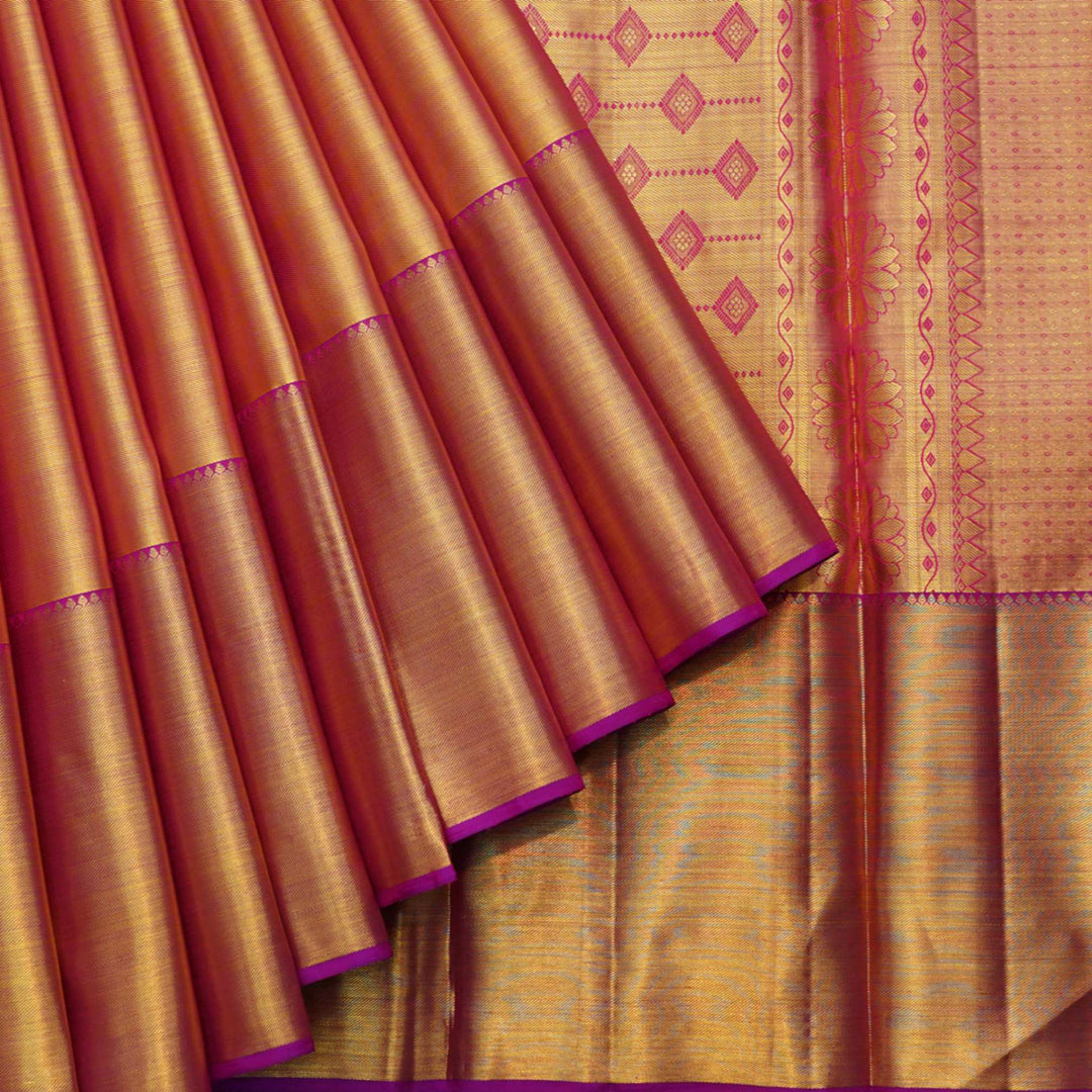 Purple kanjivaram saree