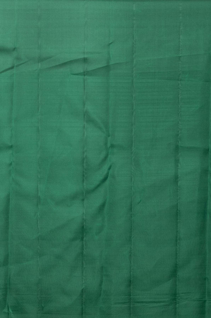 Grey and green half and half silk saree