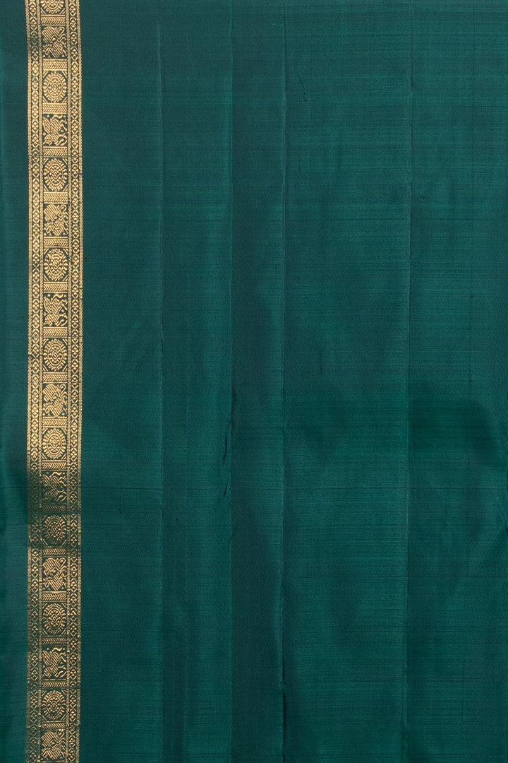 Peacock green designer kanjivaram silk saree