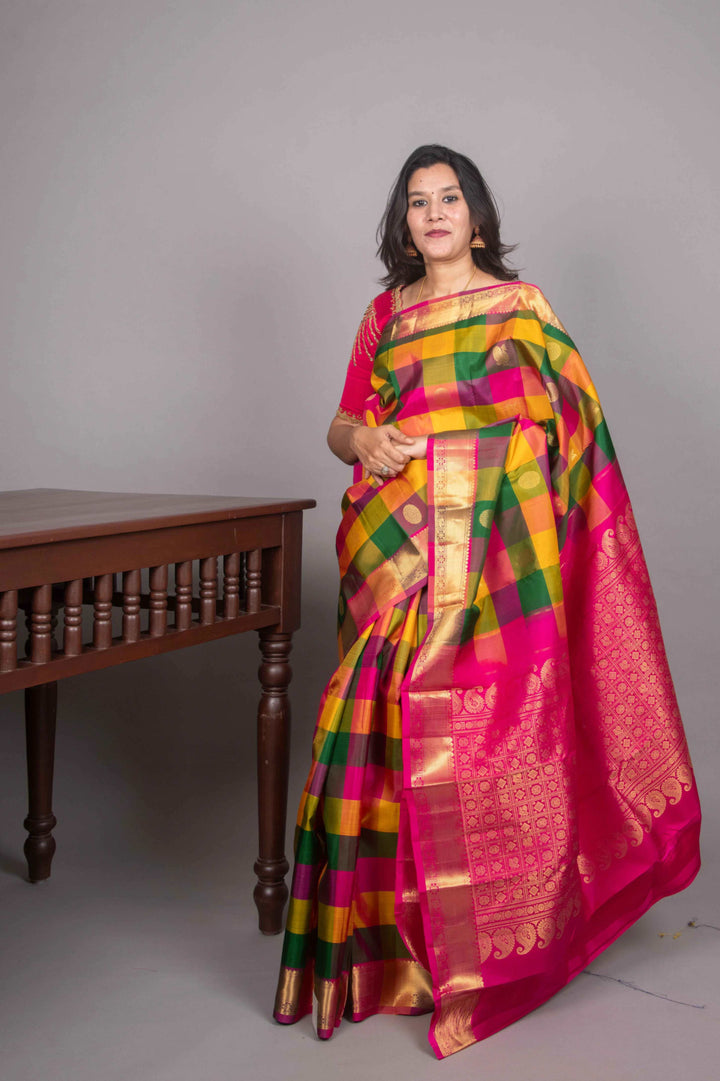 Traditional palum pazhamum silk saree