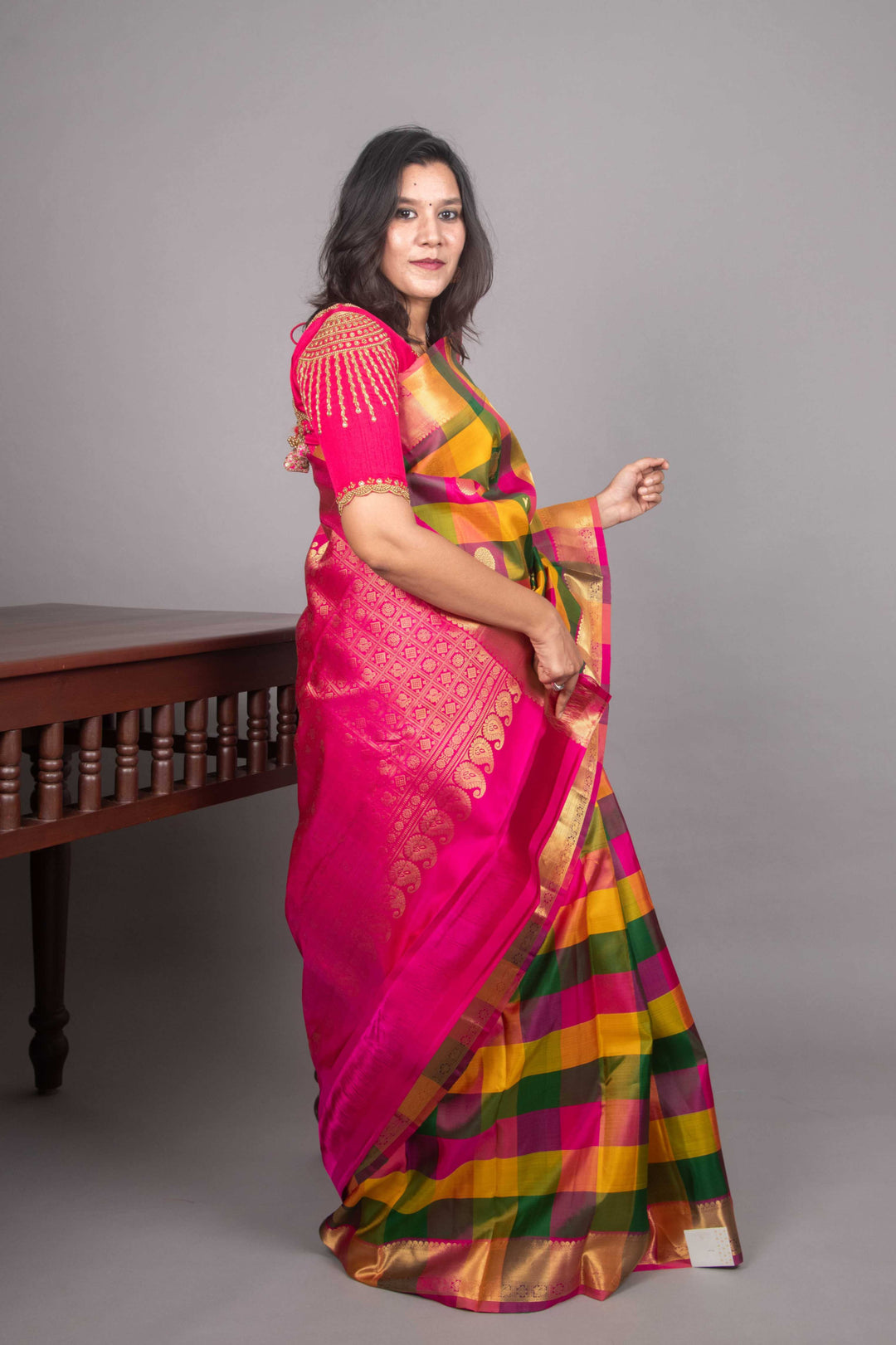 Traditional palum pazhamum silk saree