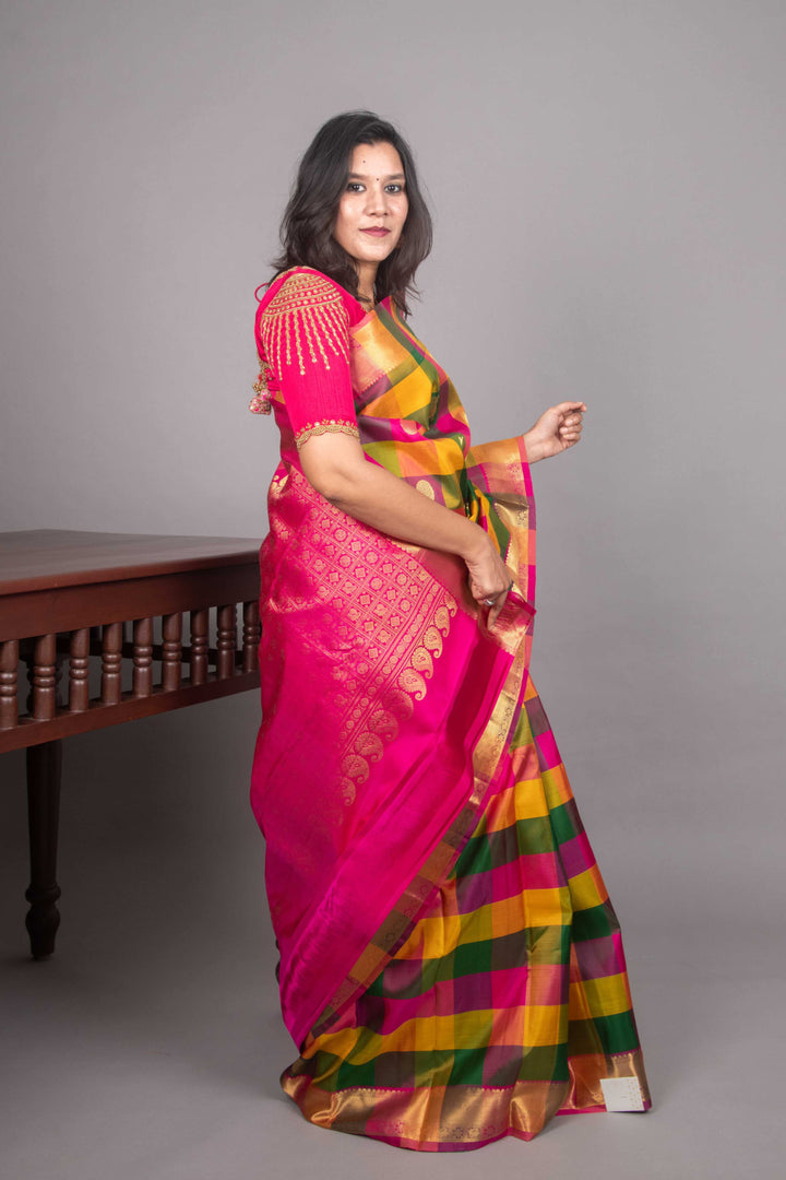 Traditional palum pazhamum silk saree