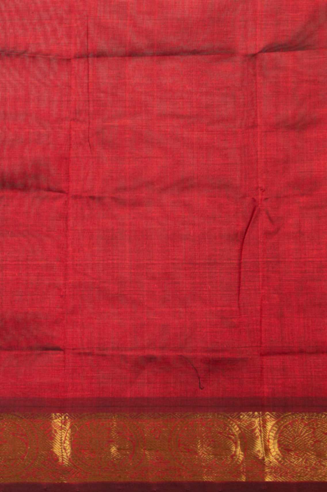 Green and red palum pazhamum silk cotton saree