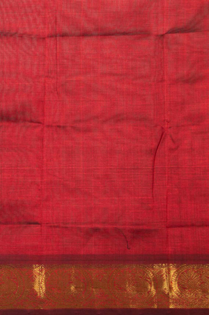 Green and red palum pazhamum silk cotton saree
