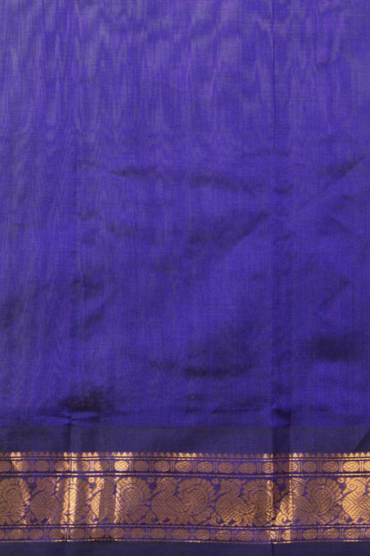 Offwhite and blue palum pazhamum silk cotton saree
