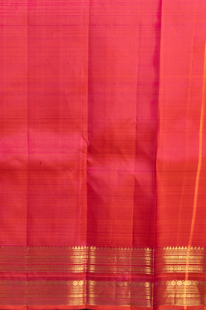 Dual tone purple and rust kanchipuram silk saree
