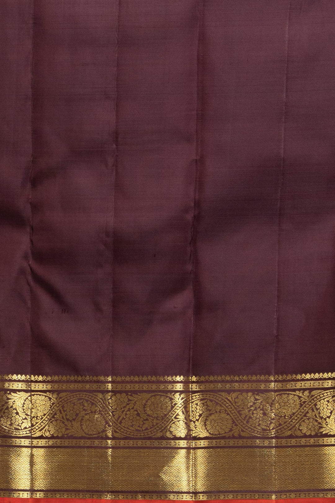 Coffee bean Brown zari check kanchi pattu saree