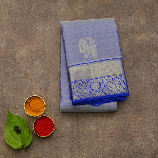 Blue silk saree