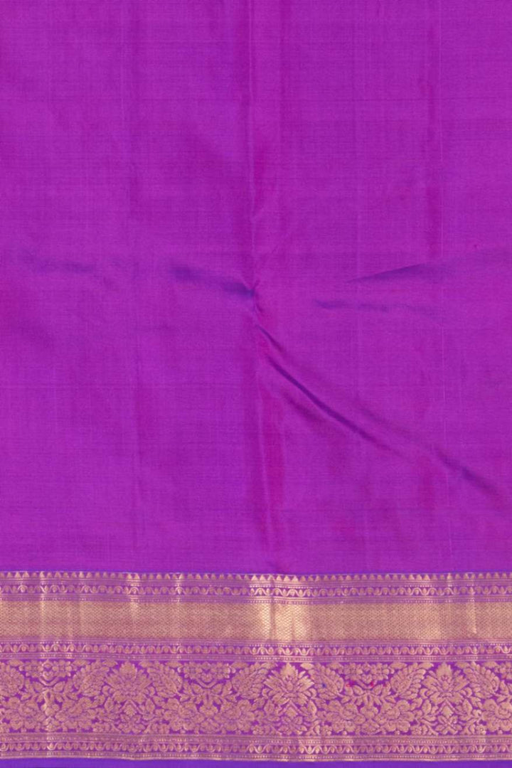 Violet Kanjivaram silk saree