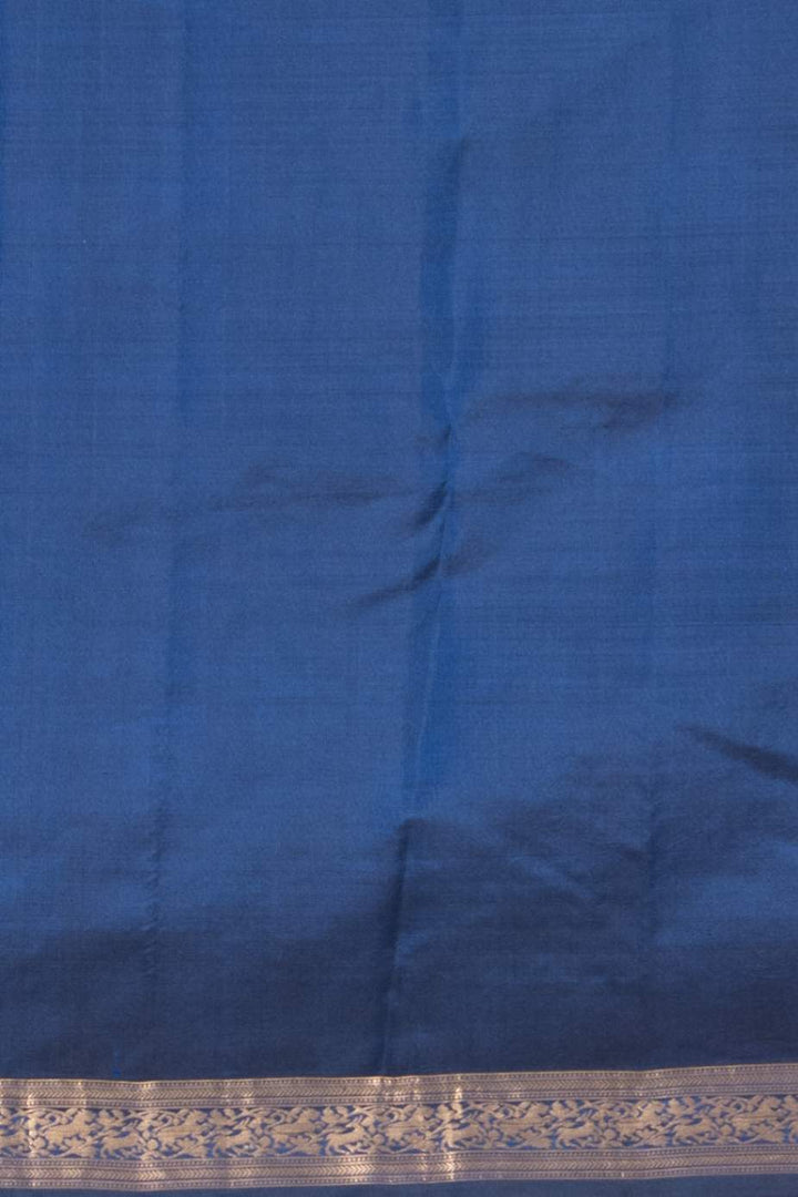French Navyblue butta silk saree