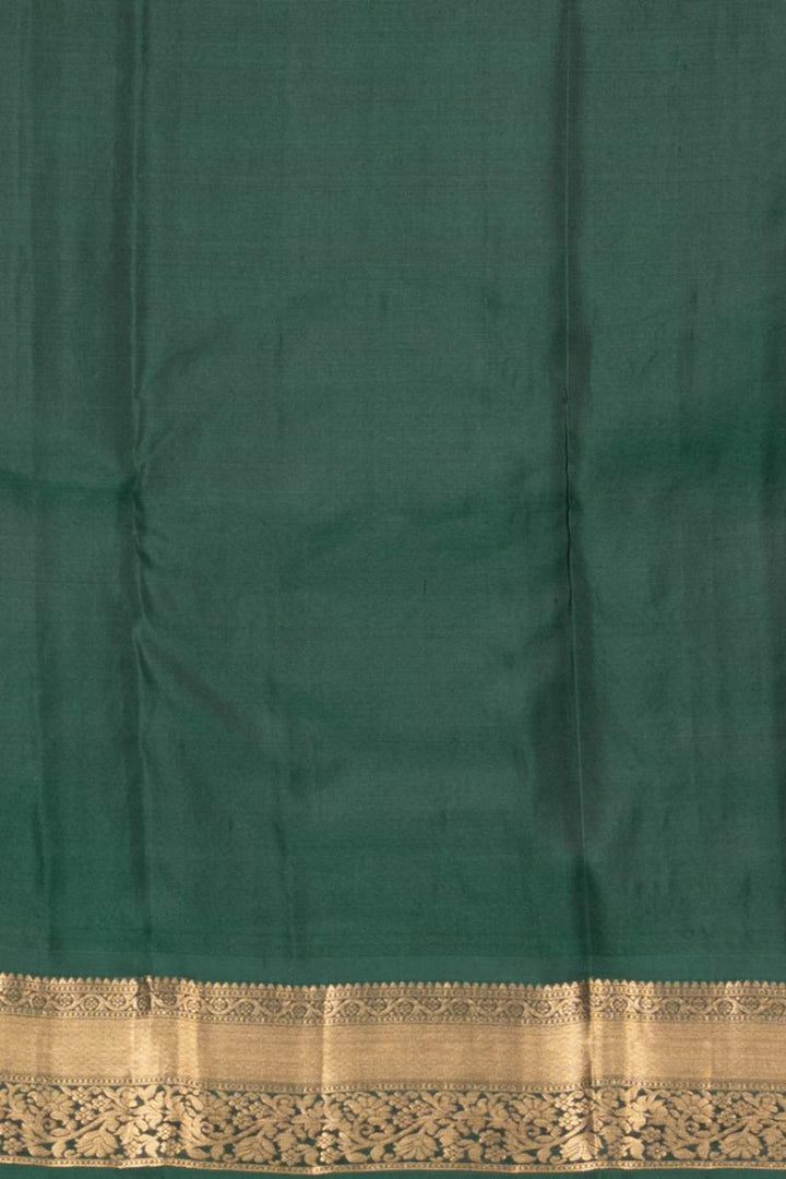 Mehendi green and Bottle green korvai silk saree