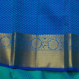 Blue jaquard silk saree