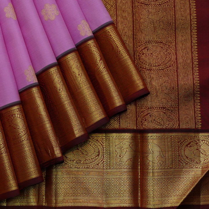 Pink colour silk saree