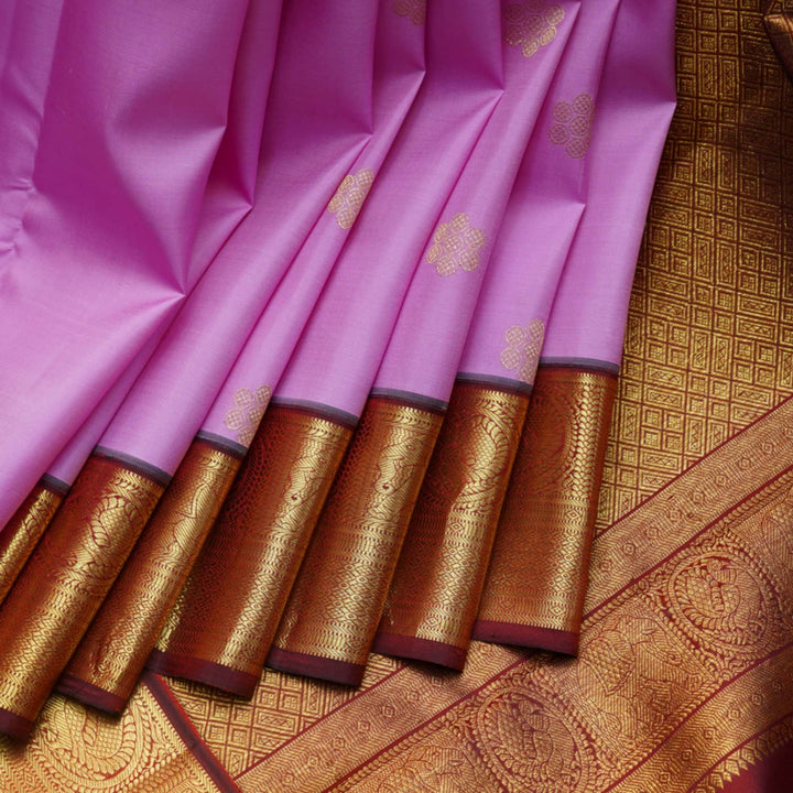 Pink colour silk saree