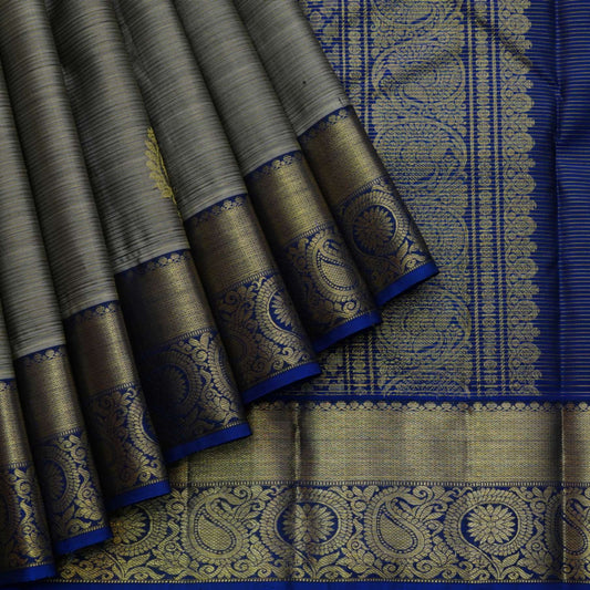 Grey and blue vairaoosi silk saree