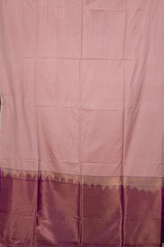 Pastel lavender borderless semi silk saree