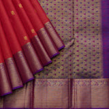 Red vairaoosi checks silk saree