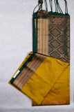 Mehendi green semi soft silk saree