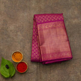 Magenta pink silk saree