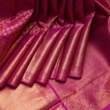 Magenta pink silk saree