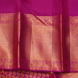 Magenta pink silk saree