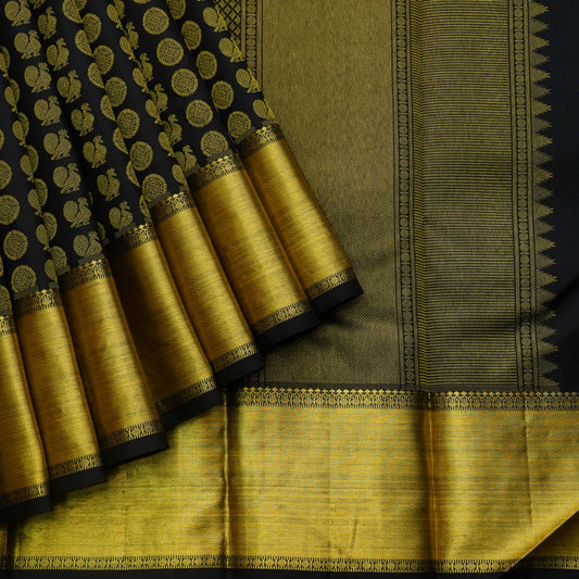 Black Brocade Silk Saree