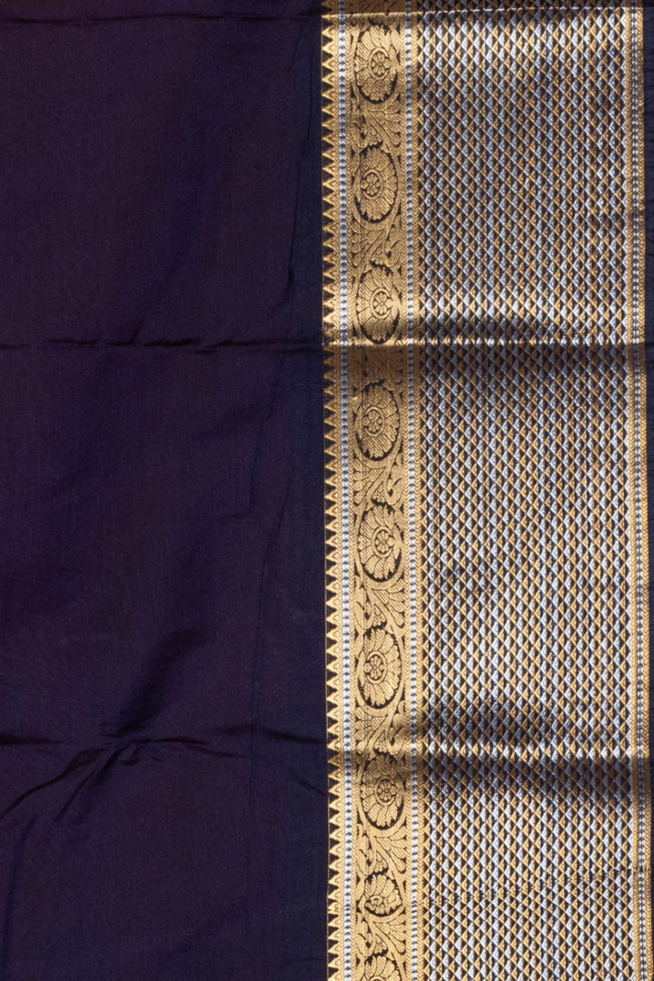 Red and gold semi silk saree