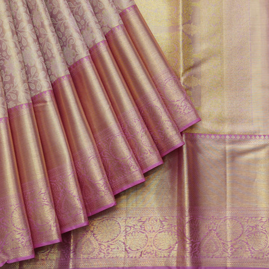 Pink tissue silk saree
