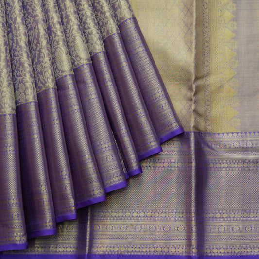Lavender tissue kanjivaram silk saree