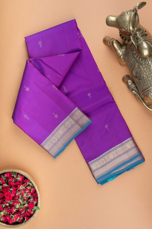 Lavender pure touch silk saree