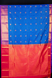 Ms blue semi silk saree