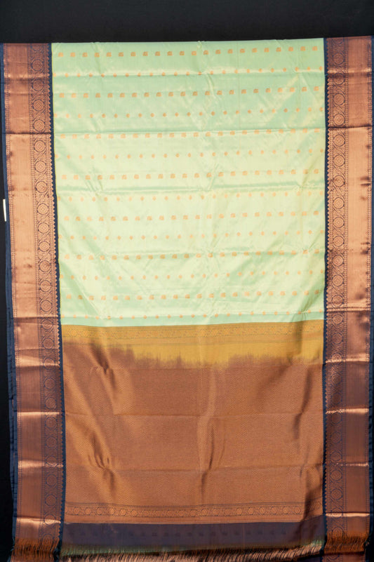 Aqua green vairaoosi semi silk saree