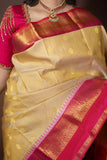 Beige retta pettu pure silk saree