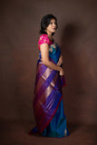 Peacock Blue Saree