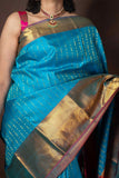 Blue Saree With Pink Blouse