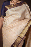 Off White Traditional Kanchipuram Silk Saree