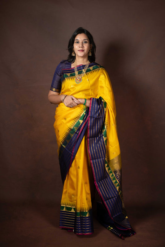 Yellow Kanjivaram Saree