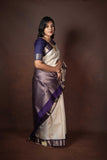 Pearl White Silk Saree