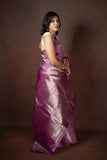 Lavender and purple kanjivaram silk saree