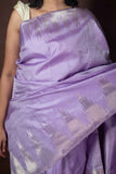 Lilac lavender pure silk saree