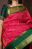 Pink vairaoosi silk saree