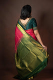 Pink vairaoosi silk saree