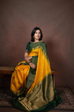 Mustard Kanjivaram Silk Saree