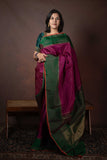 Purple retta pettu pure silk saree