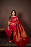 Pink Borderless Silk Saree