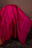 Pink Borderless Silk Saree